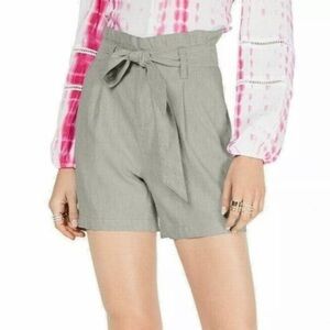 NWT INC Light Gray Paperbag Shorts Sz XL